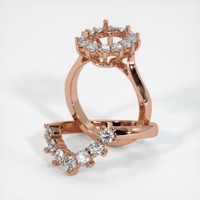 14K Rose Gold Antique Style Ring Setting Image
