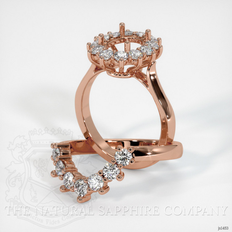 14K Rose Gold Antique Style Ring Setting