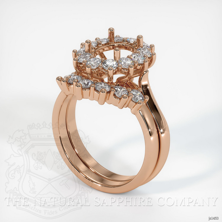 18K Rose Gold Antique Style Ring Setting