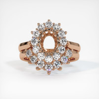 18K Rose Gold Antique Style Ring Setting Image
