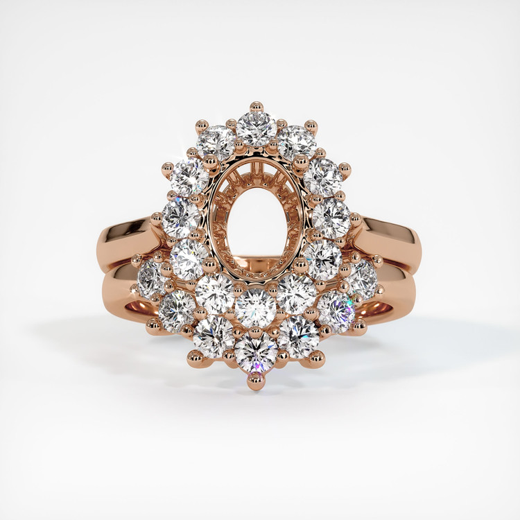 18K Rose Gold Antique Style Ring Setting
