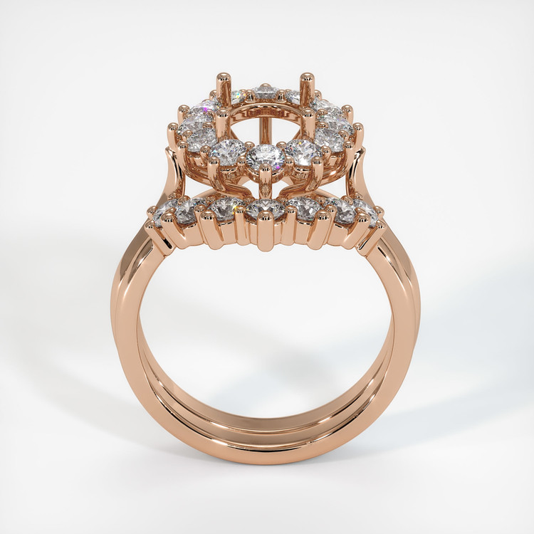 18K Rose Gold Antique Style Ring Setting