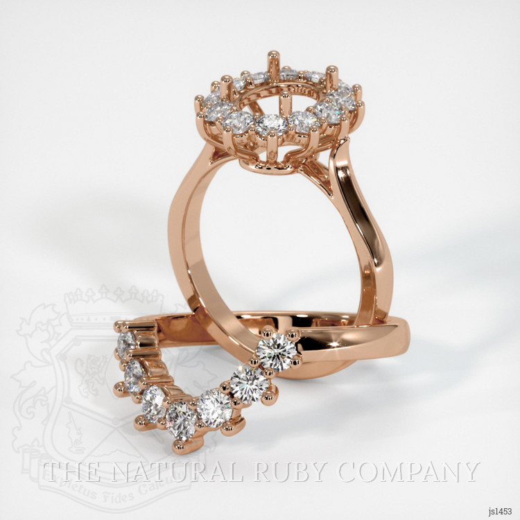 18K Rose Gold Antique Style Ring Setting