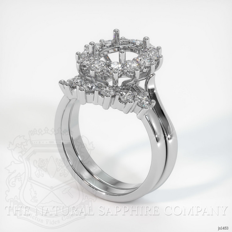 10K White Gold Antique Style Ring Setting