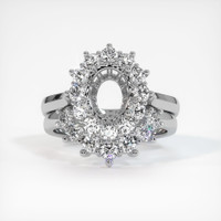 14K White Gold Antique Style Ring Setting Image