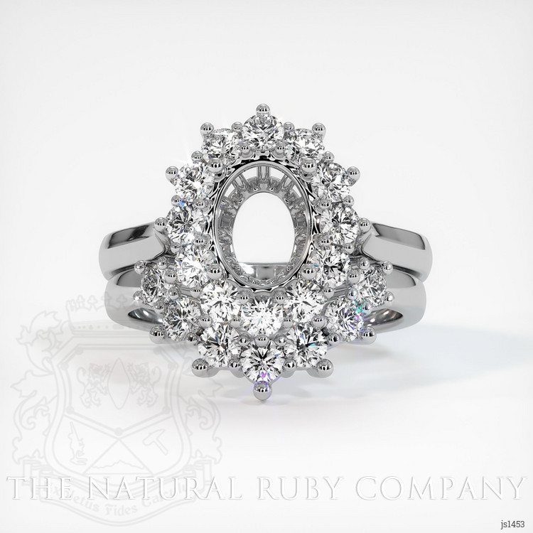 14K White Gold Antique Style Ring Setting