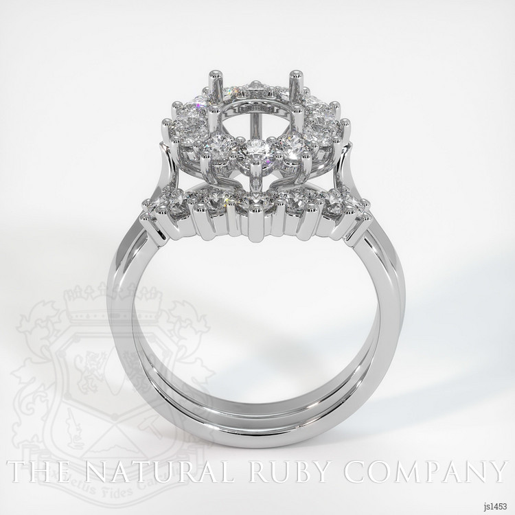 14K White Gold Antique Style Ring Setting