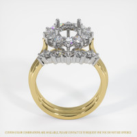 14K White & Yellow Antique Style Ring Setting Image