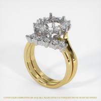 18K White & Yellow Antique Style Ring Setting Video
