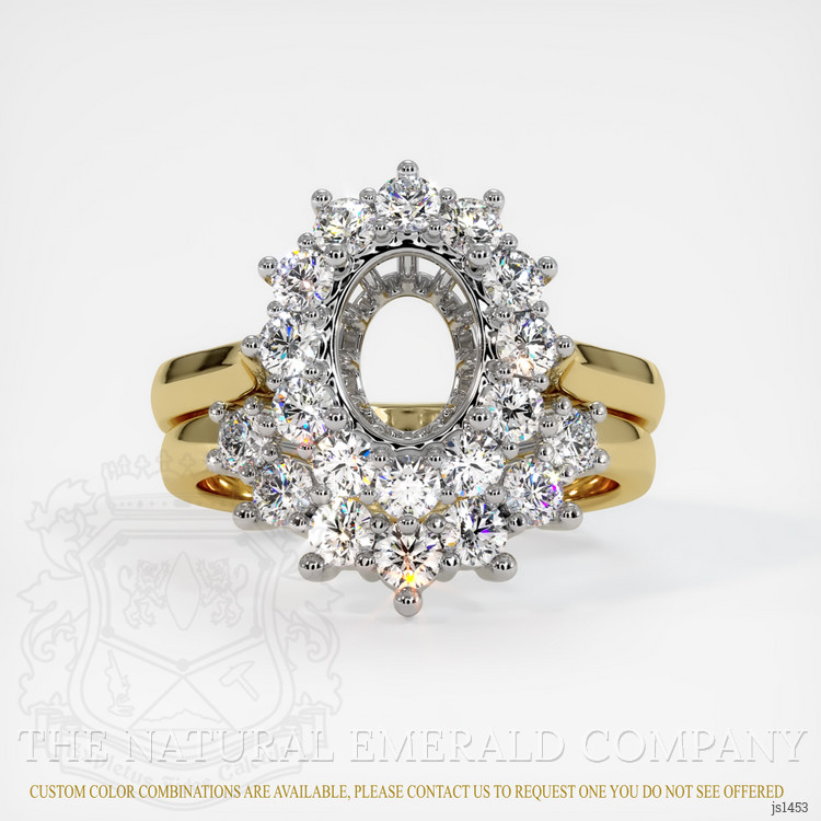 18K White & Yellow Antique Style Ring Setting