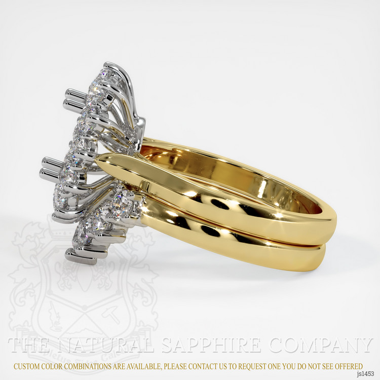 18K White & Yellow Antique Style Ring Setting