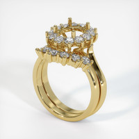 14K Yellow Gold Antique Style Ring Setting Video