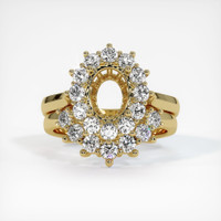14K Yellow Gold Antique Style Ring Setting Image