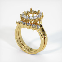 18K Yellow Gold Antique Style Ring Setting Video