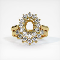 18K Yellow Gold Antique Style Ring Setting Image