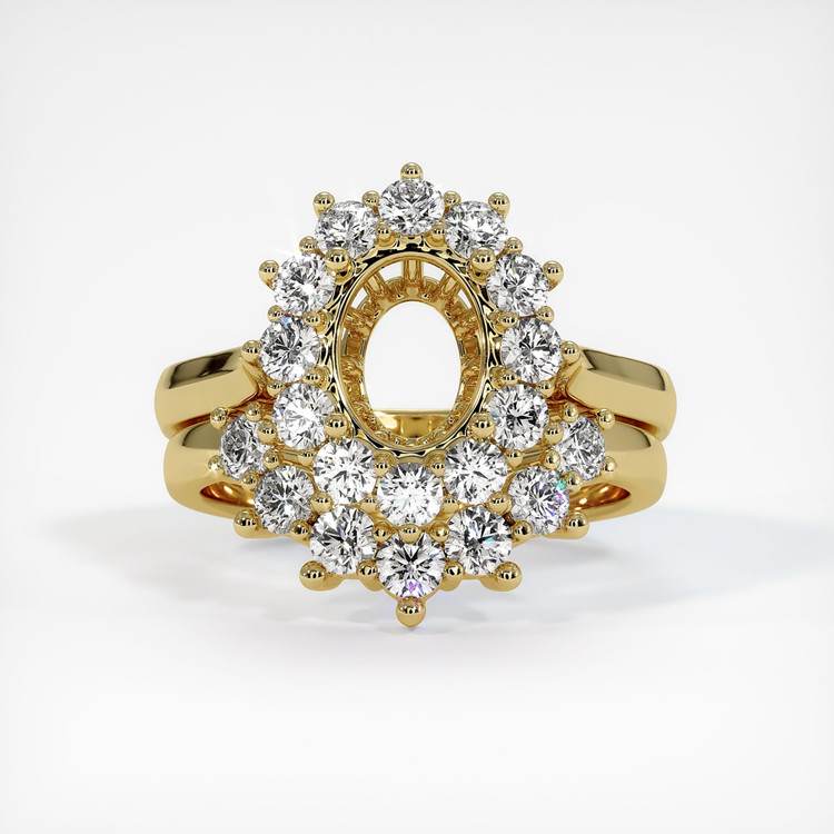 18K Yellow Gold Antique Style Ring Setting