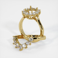 18K Yellow Gold Antique Style Ring Setting Image