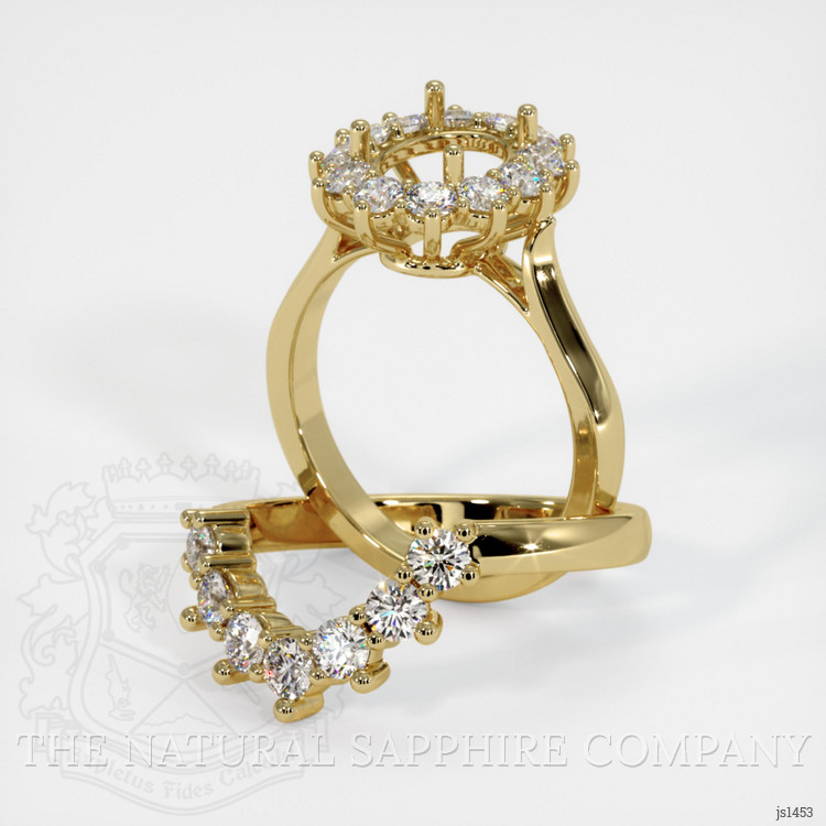 18K Yellow Gold Antique Style Ring Setting