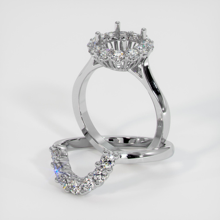 Platinum 950 Antique Style Ring Setting