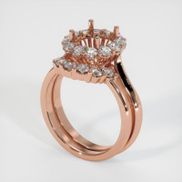 14K Rose Gold Antique Style Ring Setting Video