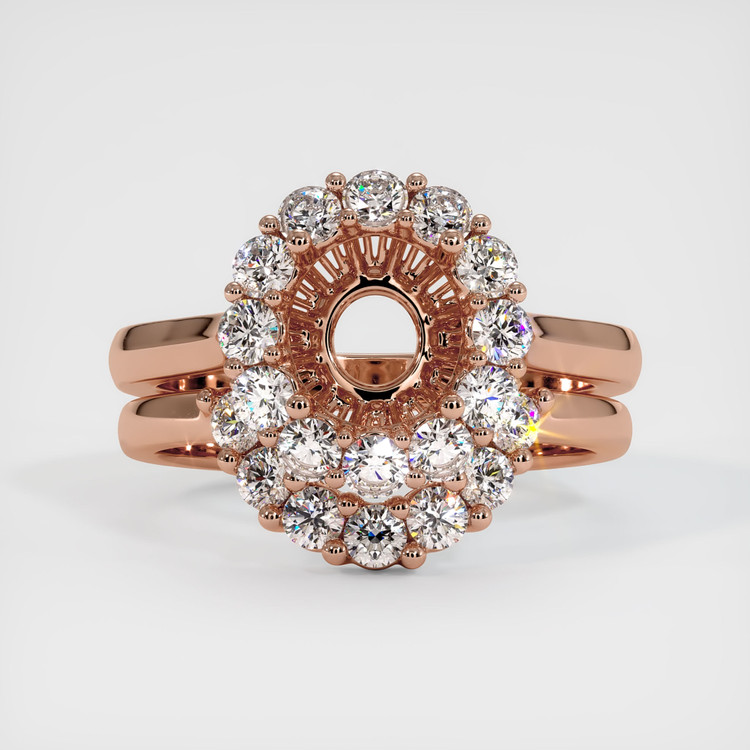 14K Rose Gold Antique Style Ring Setting