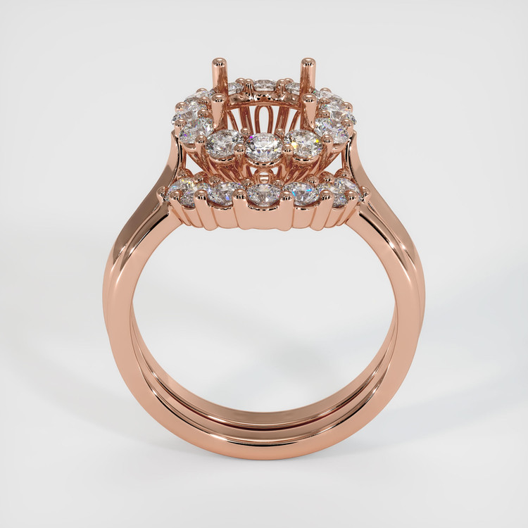 14K Rose Gold Antique Style Ring Setting