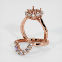 14K Rose Gold Antique Style Ring Setting Image