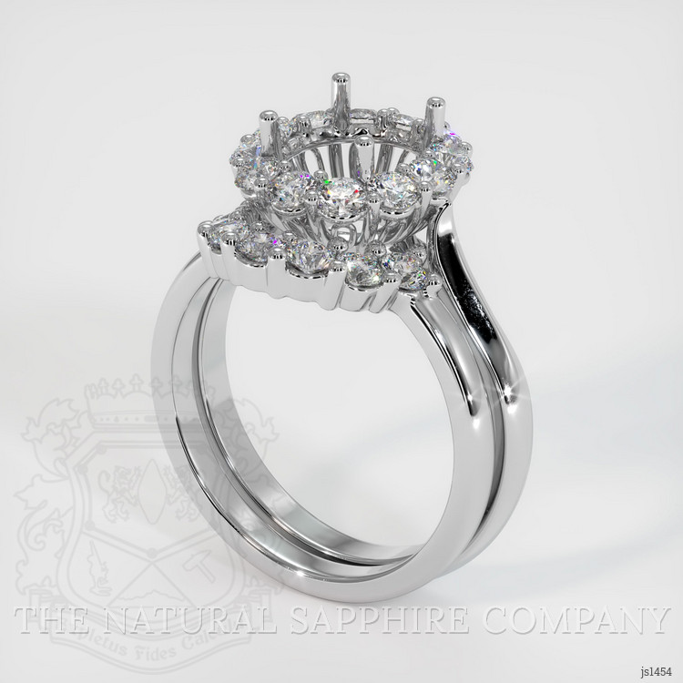 14K White Gold Antique Style Ring Setting