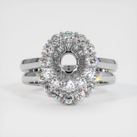 14K White Gold Antique Style Ring Setting Image