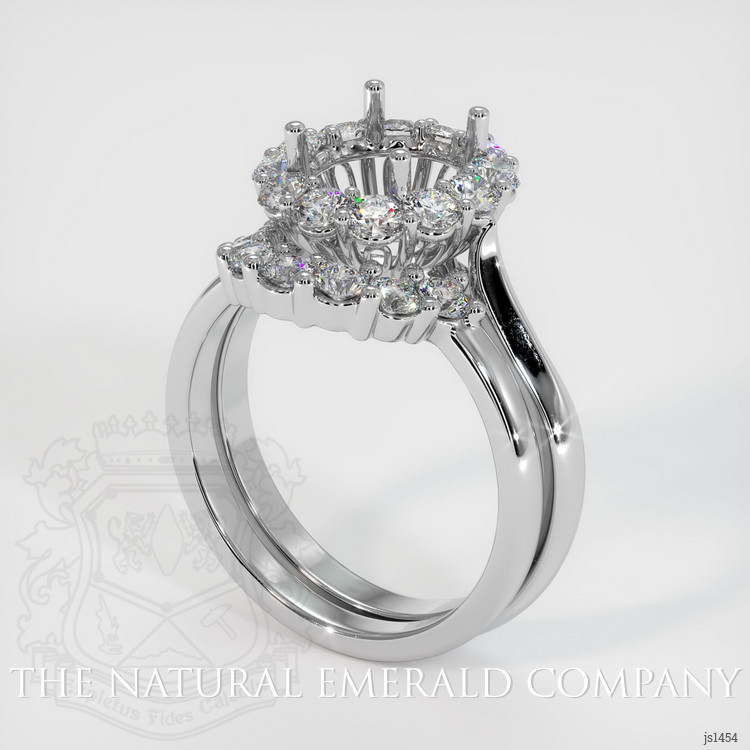 18K White Gold Antique Style Ring Setting