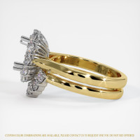 14K White & Yellow Antique Style Ring Setting Image