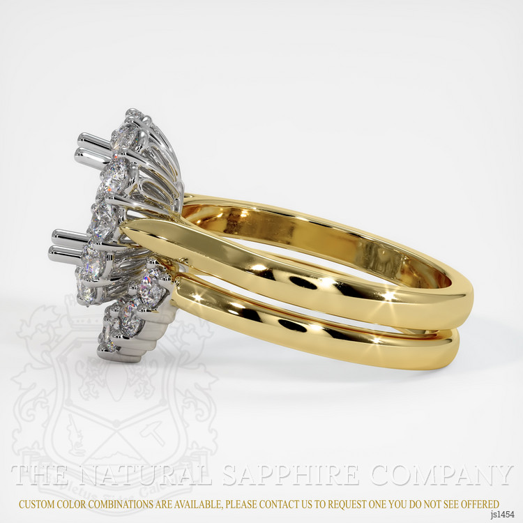 18K White & Yellow Antique Style Ring Setting
