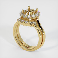 14K Yellow Gold Antique Style Ring Setting Video