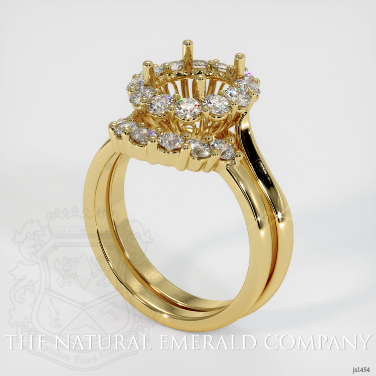 18K Yellow Gold Antique Style Ring Setting