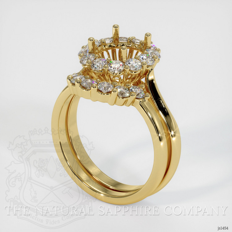 18K Yellow Gold Antique Style Ring Setting