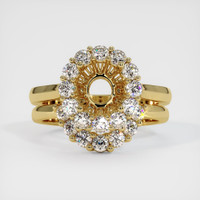 18K Yellow Gold Antique Style Ring Setting Image