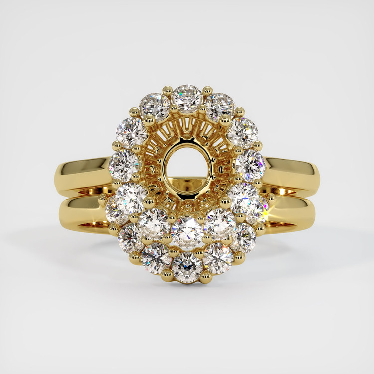 18K Yellow Gold Antique Style Ring Setting
