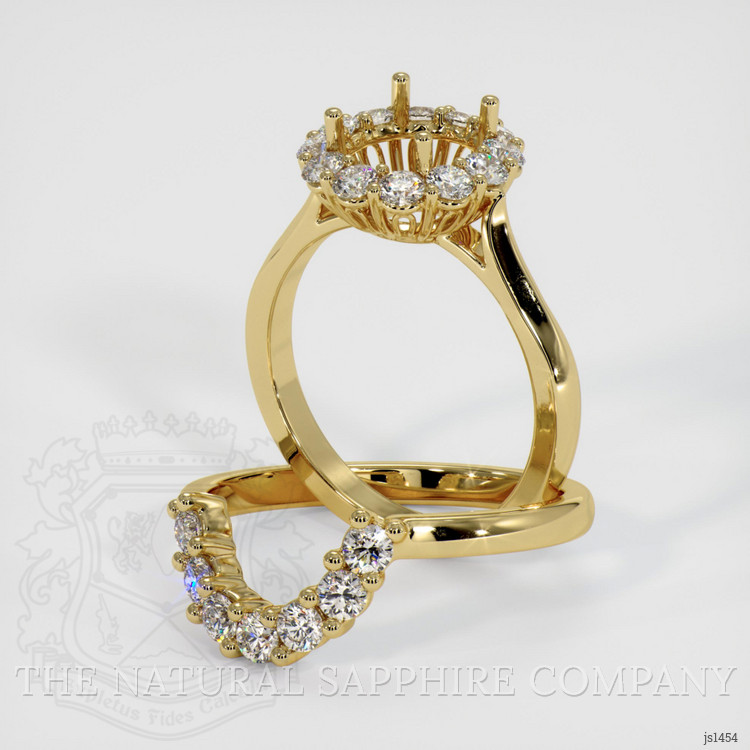 18K Yellow Gold Antique Style Ring Setting