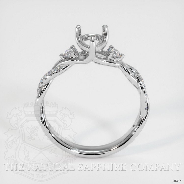 Platinum 950 Three Stone Ring Setting