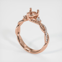 14K Rose Gold Three Stone Ring Setting Video
