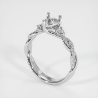 14K White Gold Three Stone Ring Setting Video