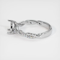 14K White Gold Three Stone Ring Setting Image