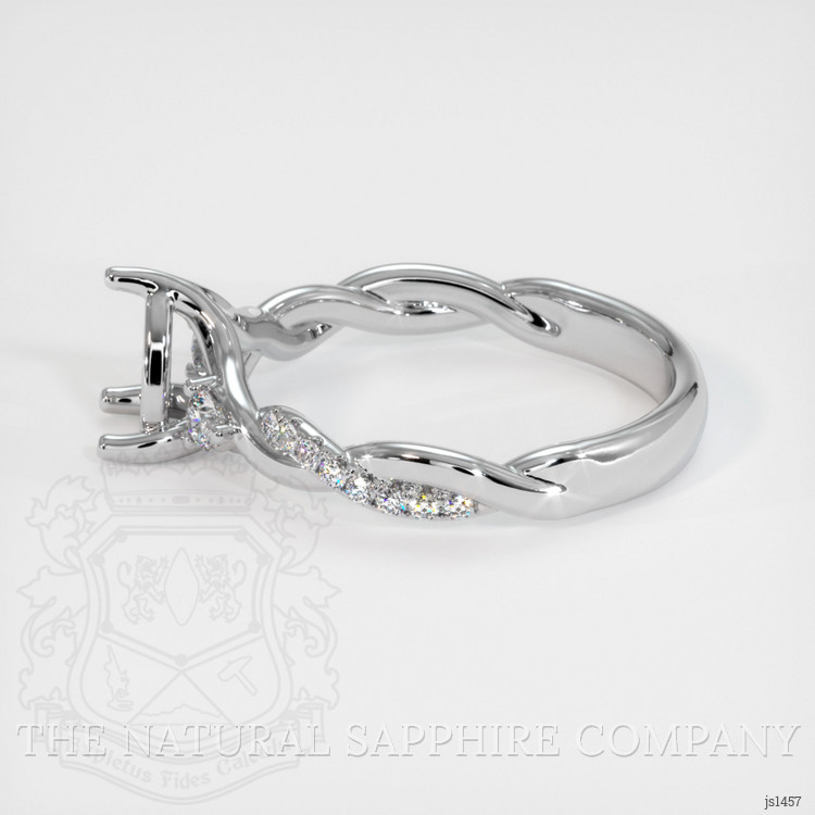 14K White Gold Pave Ring Setting
