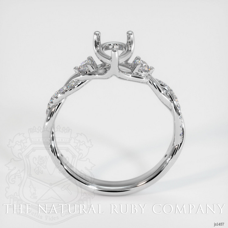 14K White Gold Pave Ring Setting
