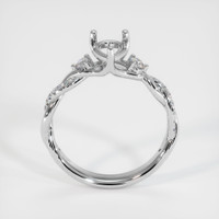 18K White Gold Three Stone Ring Setting Image