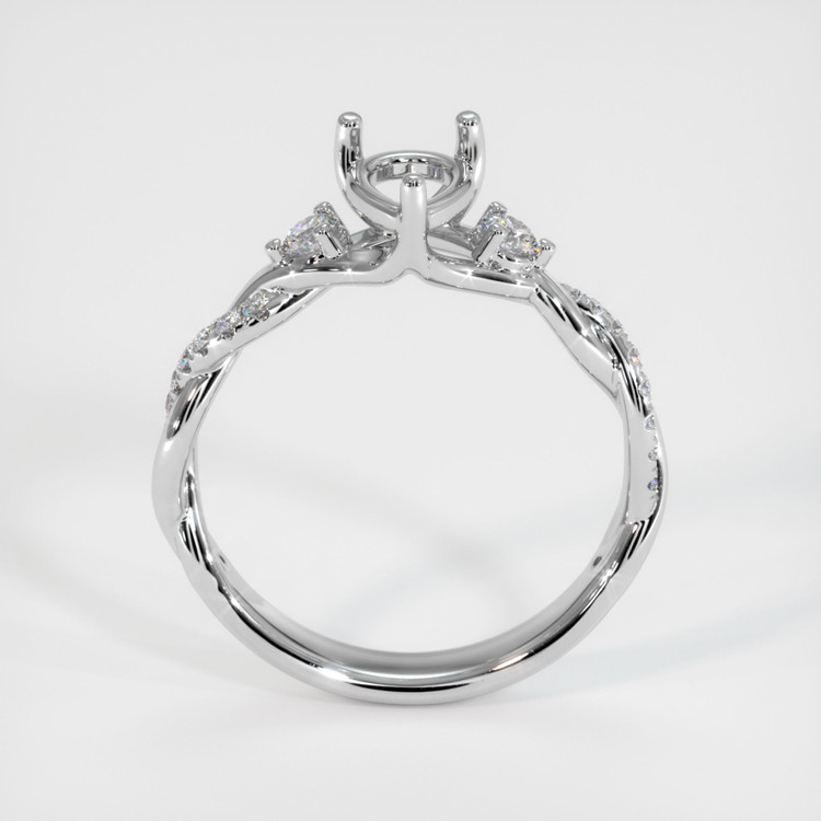 18K White Gold Pave Ring Setting