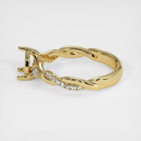 10K Yellow Gold Three Stone Ring Setting Image