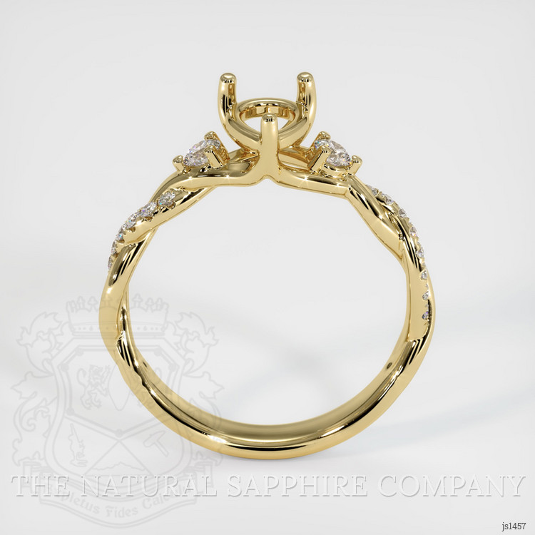 10K Yellow Gold Three Stone Ring Setting