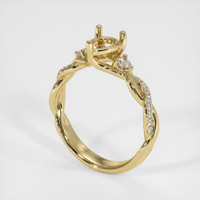 14K Yellow Gold Pave Ring Setting Video