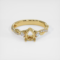 14K Yellow Gold Pave Ring Setting Image